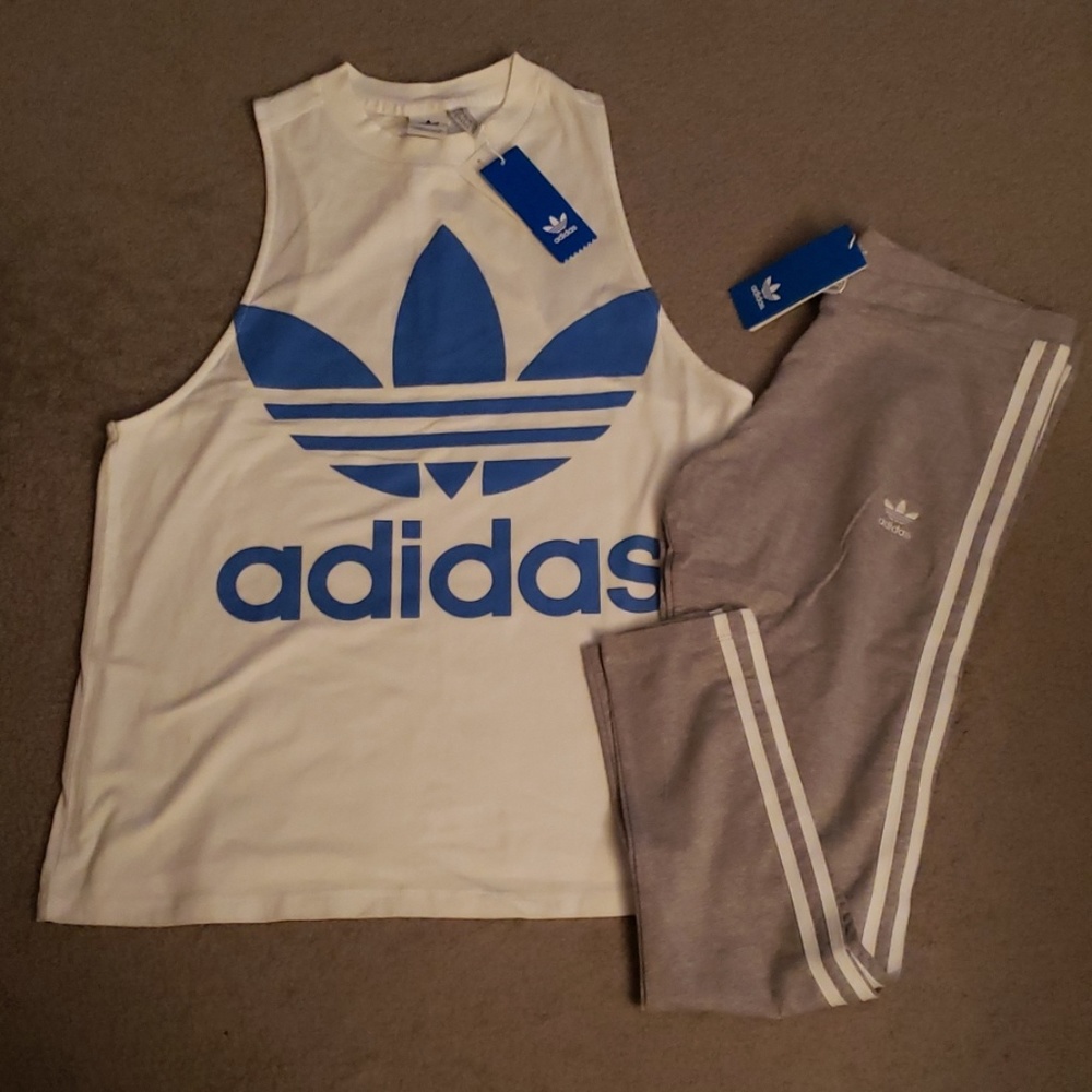 Adidas Trefoil Muscle Tank & Leggings SET